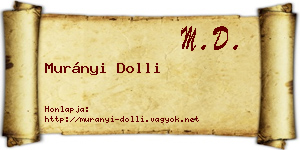 Murányi Dolli névjegykártya